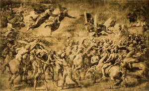 I santi Pietro e Paolo appaiono ad Attila da Raffaello Sanzio Raphael